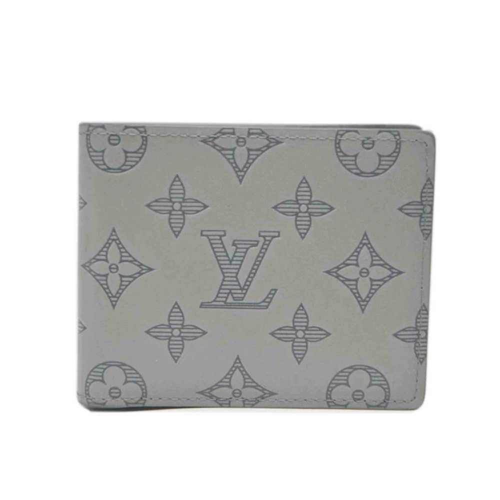 LOUIS VUITTON Portefeuille Multiple Monogram Shadow Black Gray - Picture 1 of 6